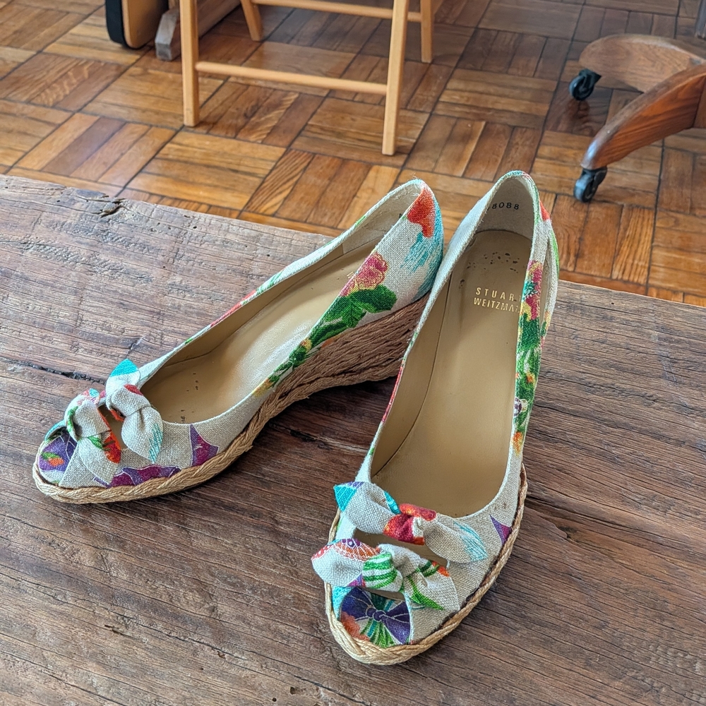 Stuart Weitzman Women's Floral Wedge Shoes